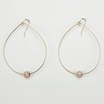 Charmed Hoop Large with Pave